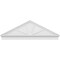 Ekena Millwork Peaked Cap 4 Spoke Architectural PVC Combination Pediment, 72"W x 24-7/8"H x 2-3/4"P (Pitch 6/12) PEDPC072X250PKC04 - alternate 6